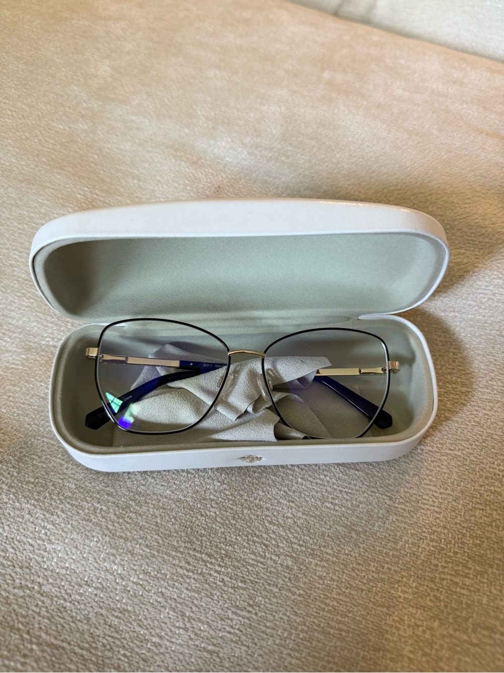 Swarovski Gold Metal Rimmed Women's Glasses with Black Accents